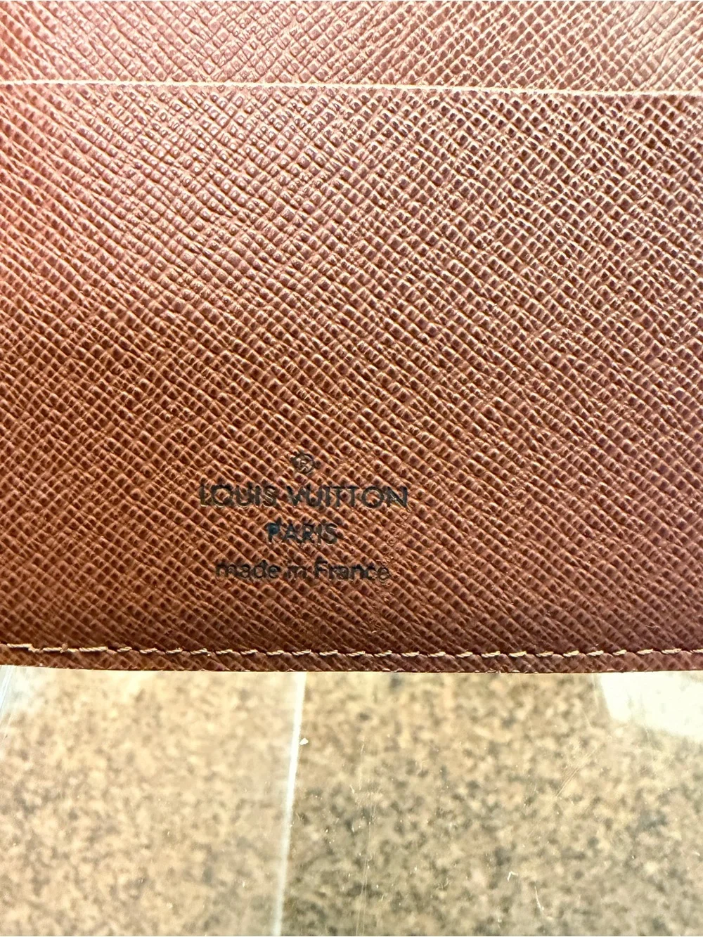 Authentic Louis Vuitton Brazza Wallet Monogram Canvas Brown France MI0058